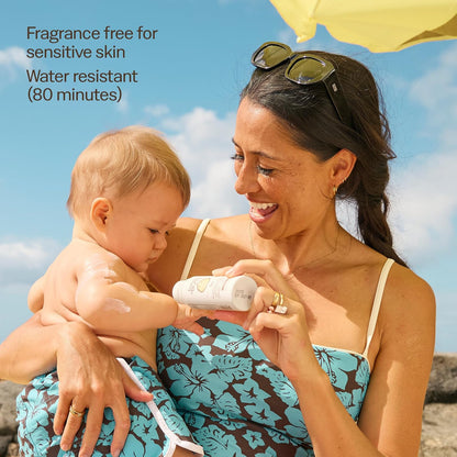Protector solar roll-on Baby Bum Mineral SPF 50 | Vegano y compatible con la Ley de Arrecifes 104 de Hawaii (sin octinoxato ni oxibenzona) Loción protectora solar hidratante de amplio espectro UVA/UV