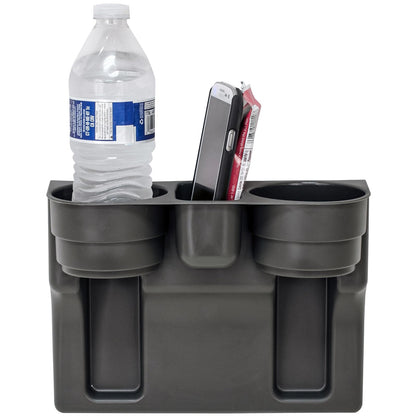 Custom Accessories 91125 Soporte de Cuña para Asiento Negro | Construcción de plástico duradero, se adapta a latas y botellas de tamaño regular, fácil instalación de asiento y consola