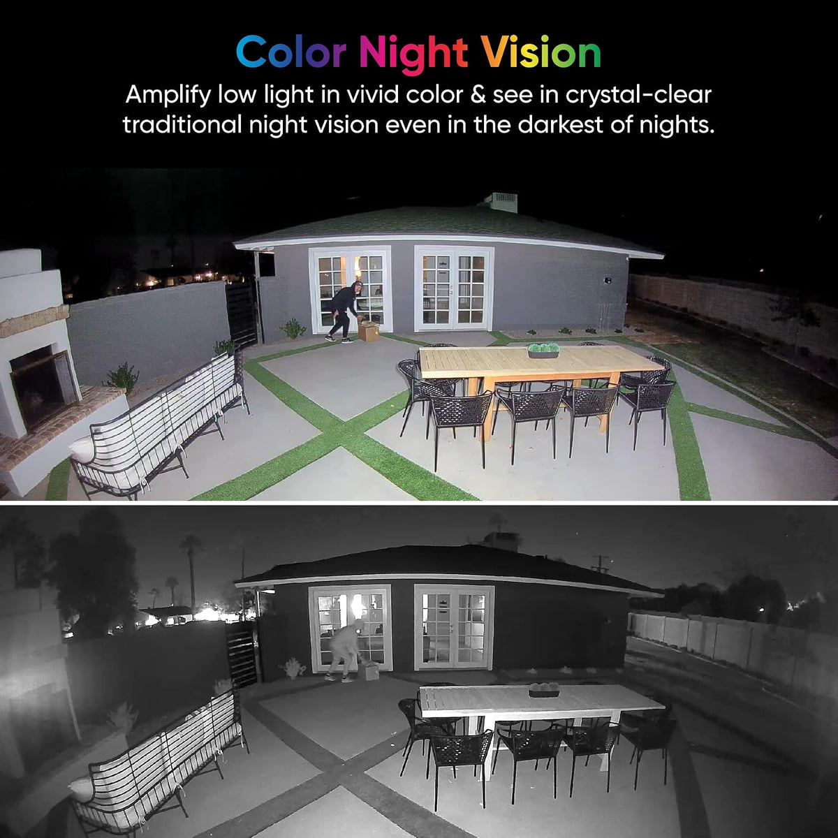 WYZE - Cámara de Reflector v2, LED de 2800 lúmenes, cámara de Seguridad HD de 2K para Exteriores, Vista Ancha de 160°, luz activada por Movimiento, Sirena de 105 dB, visión Nocturna de Color,