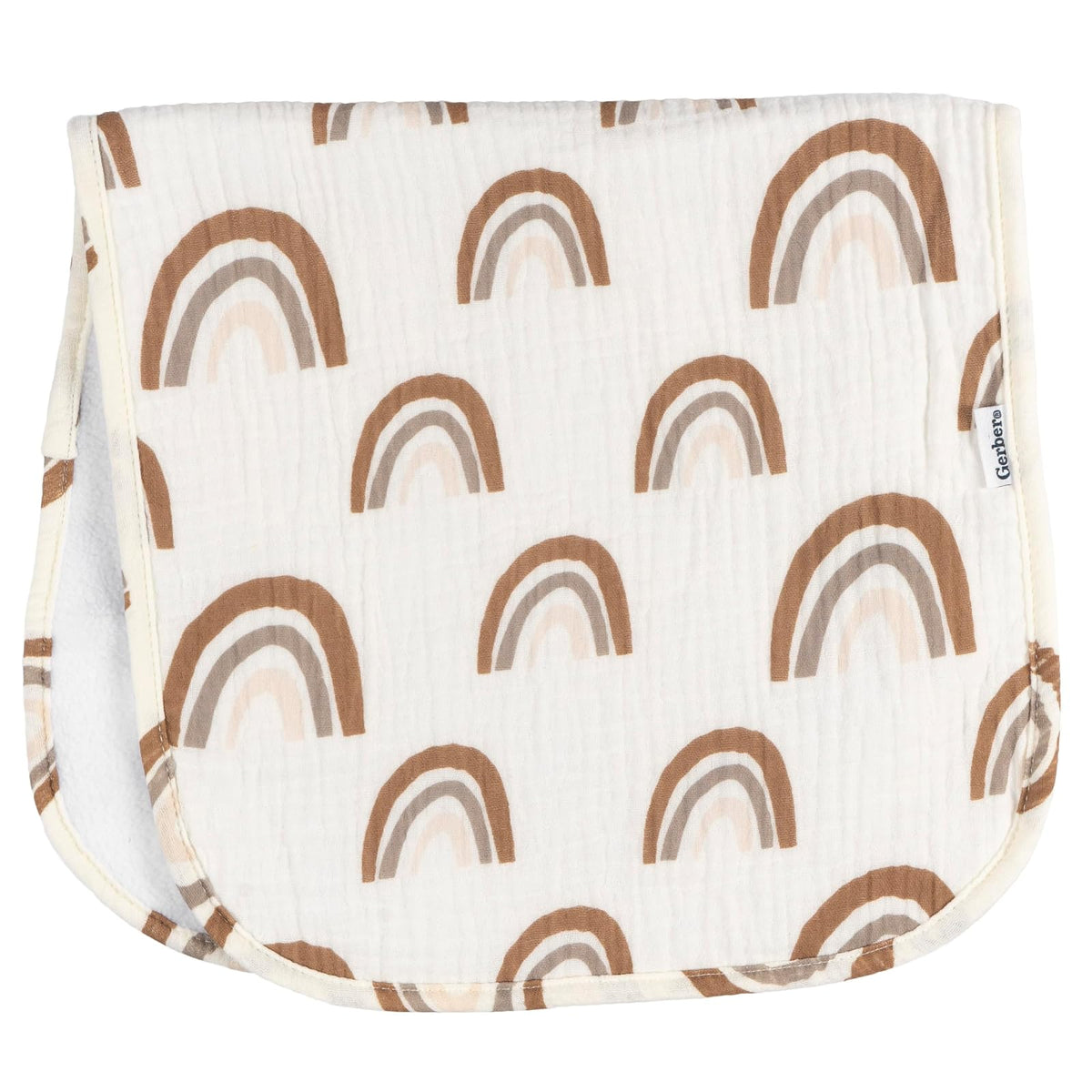 Gerber Baby - Paños Unisex de Muselina para eructos, Paquete de 5, Arco Iris, tamaño Grande, 20 x 10 Pulgadas