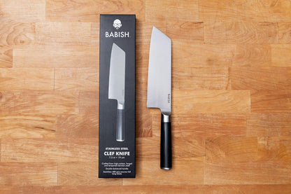 Babish Cubiertos de acero alemán de alto carbono 1.4116, cuchillo de 19 cm (cuchillo + chef)