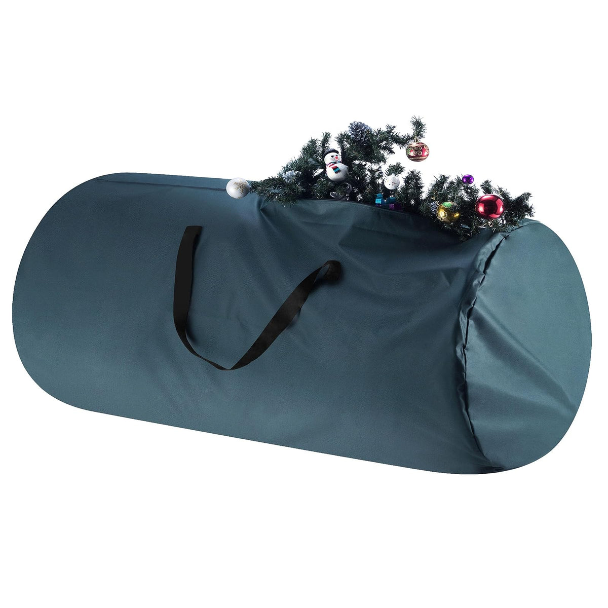 Tiny Tim Totes Bolsa de almacenamiento para árbol de Navidad, lona redonda de alta calidad, se adapta a árboles de hasta 12 pies, verde