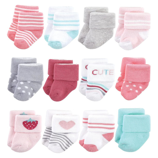 Hudson - Calcetines de algodón para bebés y niñas