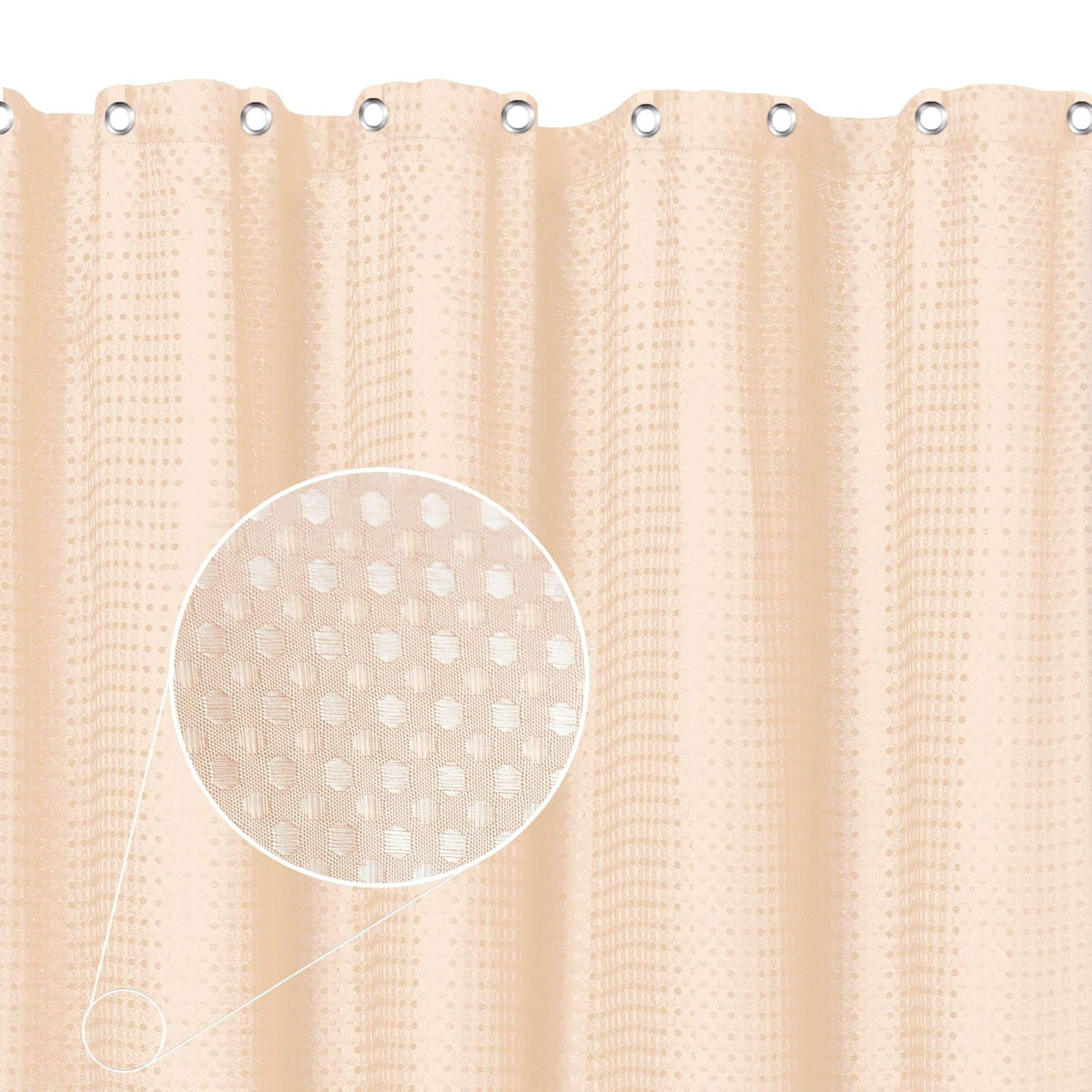 Art & Home Cortina para baño 100% Poliéster HB-5961, 180 x 180 cm