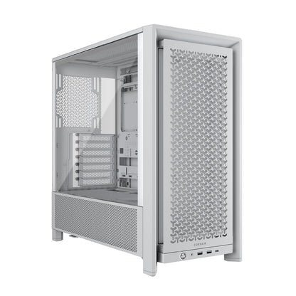 Corsair Frame 4000D Caja Modular Mid–Tower ATX para PC – Alto Flujo de Aire, Sistema de Montaje de Ventiladores InfiniRail™, ASUS BTF, MSI Project Zero, Gigabyte Project Stealth – Blanco