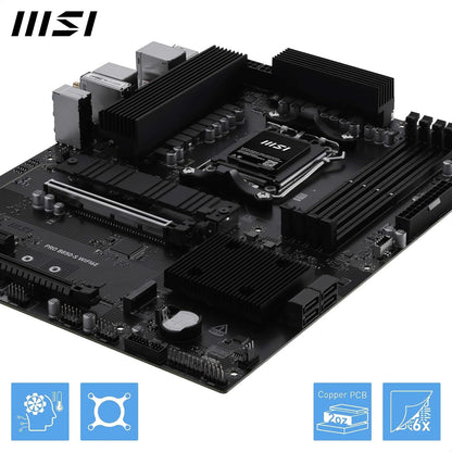 MSI Pro B850-S WIFI6E Motherboard, ATX - Compatible con procesadores AMD Ryzen 9000/8000 / 7000, AM5 - DDR5 Memory Boost (8200+ MT/s OC), PCIe 4.0 x16, M.2 Gen5, Wi-Fi 6E, LAN 2.5G