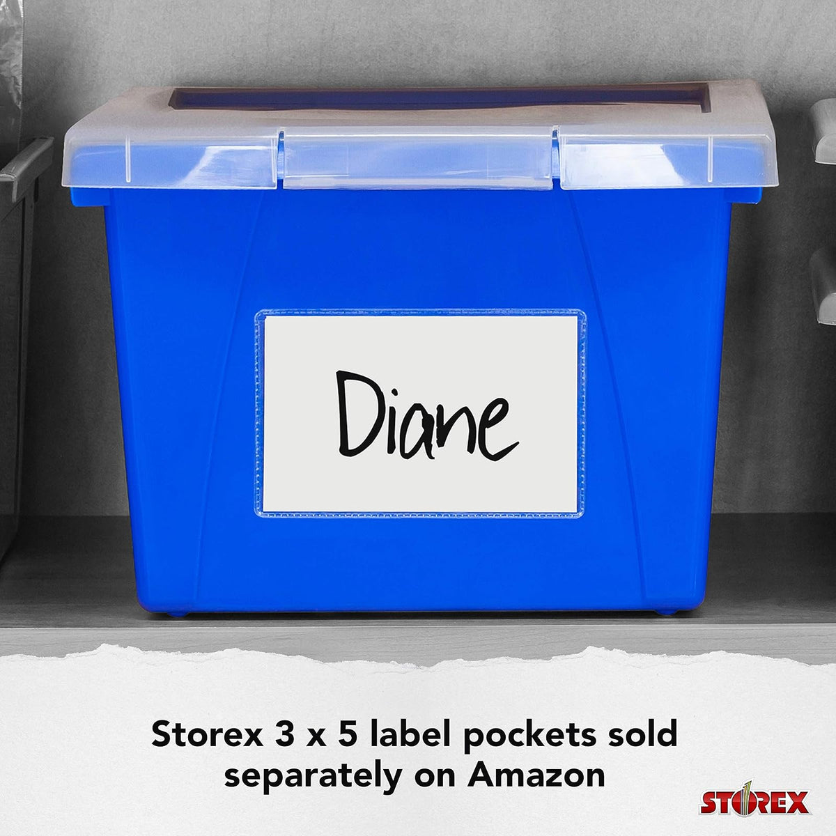 Storex Contenedor de almacenamiento de 4 galones con tapa, organizador de plástico para el aula para libros y suministros, colores surtidos, paquete de 6 (61406U06C)
