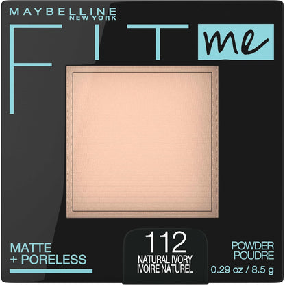 Maybelline Fit Me Matte + Poreless Maquillaje en Polvo - Paquete de 1 - marfil