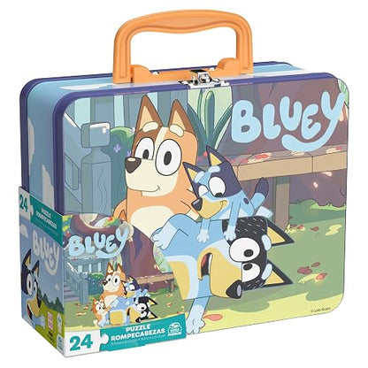Cardinal Bluey, Rompecabezas de 24 Piezas en Estuche de almacenaje con Forma de Fiambrera, Juguetes para niños y niñas de Bluey, Rompecabezas para niños a Partir de 4 años
