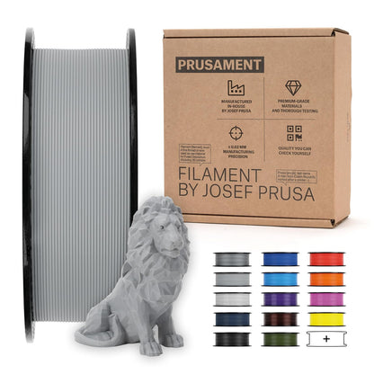 Prusament PLA Gravity Grey Filamento de 1 kg, 1,75 mm, 1 kg (2.2 libras), tolerancia de diámetro +/- 0,02 mm