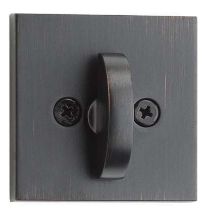 Kwikset Halifax - Cerradura de cerrojo de cerrojo veneciano, cuadrado de bronce veneciano, puerta de entrada frontal con llave, seguridad SmartKey resistente a las púas, tornillo muerto de un solo
