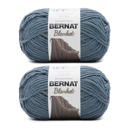 Bernat Blanket Estambre Chenille Súper Voluminoso, Paquete de 2 - Paquete de 2 - VERDE STORMY