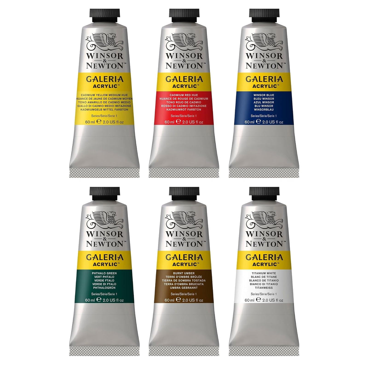 Winsor & Newton 2190516 EST.ACRILICO GALERIA C/6 TUBOS 60ml.