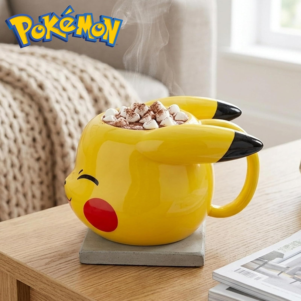 Silver Buffalo Pokemon Pikachu Wink - Taza esculpida 3D