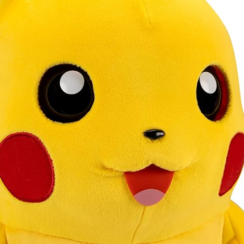 Pokémon Pikachu Puppetronic de RealFX - Peluche Interactivo de 40 cm con Sensores de Tacto y Movimiento, 120+ Animaciones, Luces y Sonidos