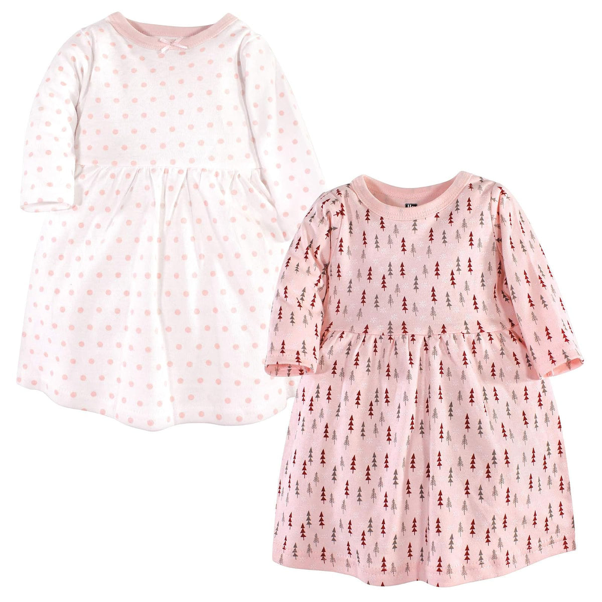 Hudson Baby Vestidos de algodón para niña - 4 Años - Winter Forest - Manga larga