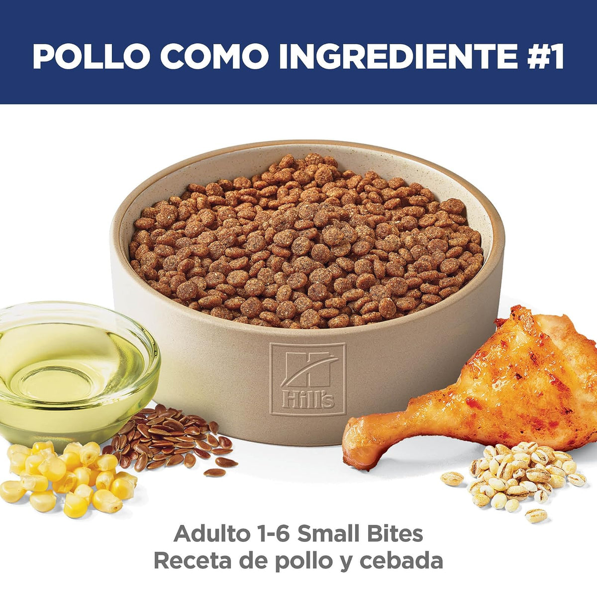 Hill's Science Diet Small Bites Croquetas para Perro Adulto Sabor Pollo 2Kg | Croquetas Hill's para perro, pollo real, razas pequeñas, digestión saludable, sistema inmunológico fuerte