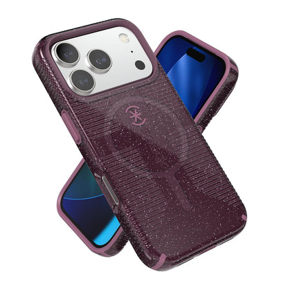 Speck CandyShell Grip Funda para iPhone 17 Compatible con MagSafe - iPhone 17 Pro - morado