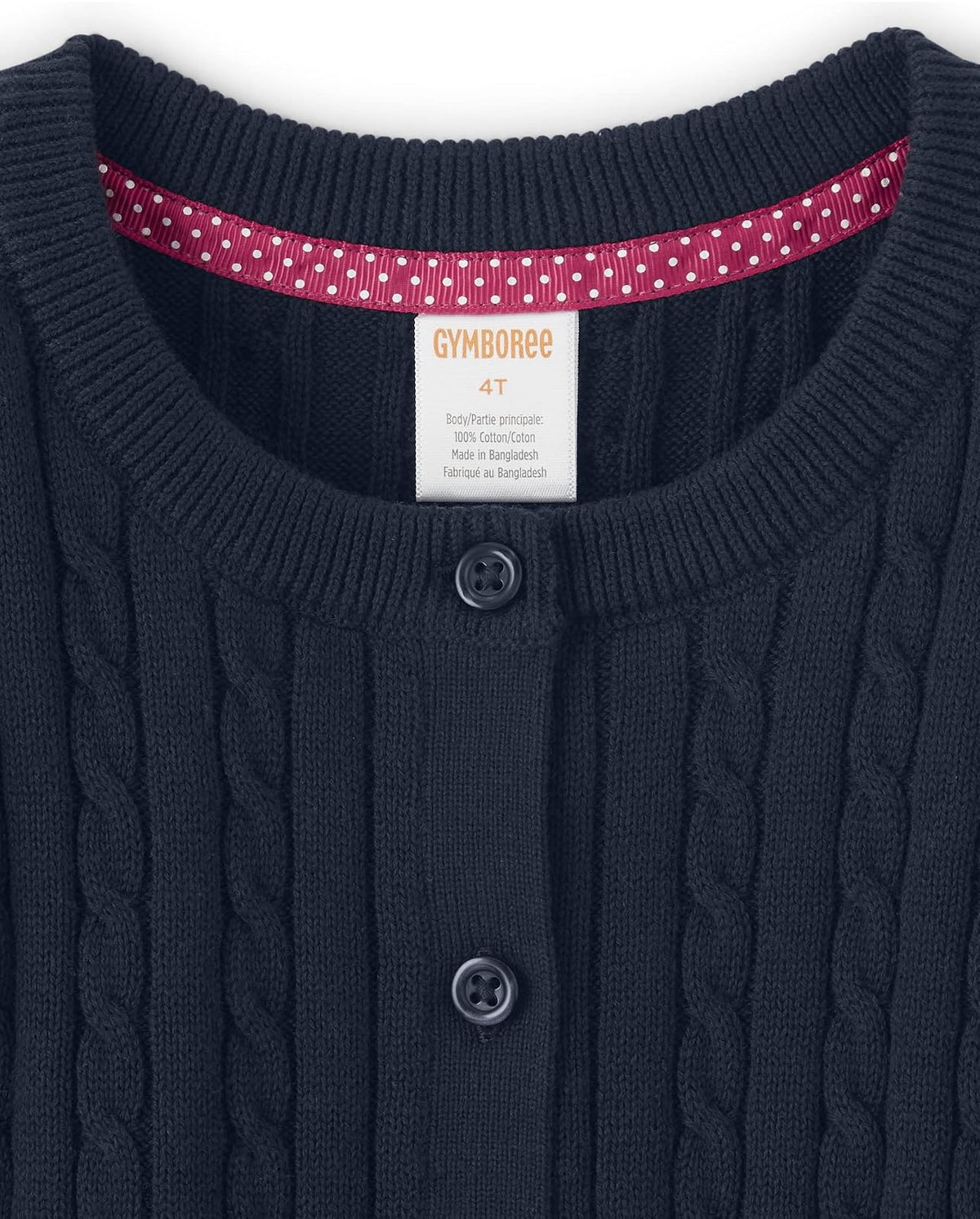 Gymboree Cárdigan de Punto Trenzado de Manga Larga para niños pequeños Camisa para Niñas