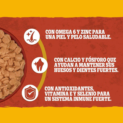 Pedigree Alimento Húmedo Raza Pequeña Sabor Res en paté Filetes 24 Sobres