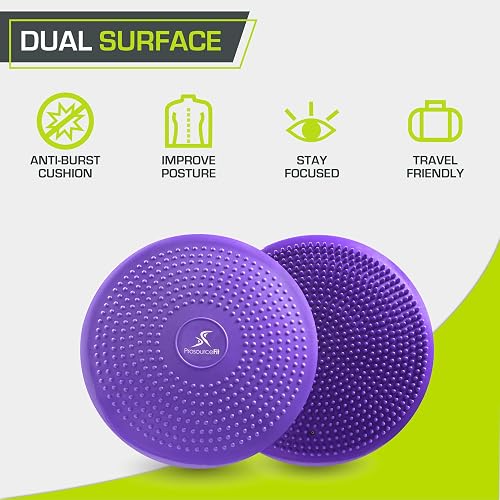 ProsourceFit Diameter Core Balance Cushion Exercise Disc Trainer Board with Pump