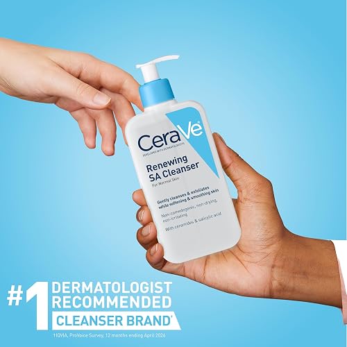 CeraVe SA Cleanser | Salicylic Acid Cleanser with Hyaluronic Acid, Niacinamide & Ceramides| BHA Exfoliant for Face | Fragrance Free Non-Comedogenic | 16 Ounce