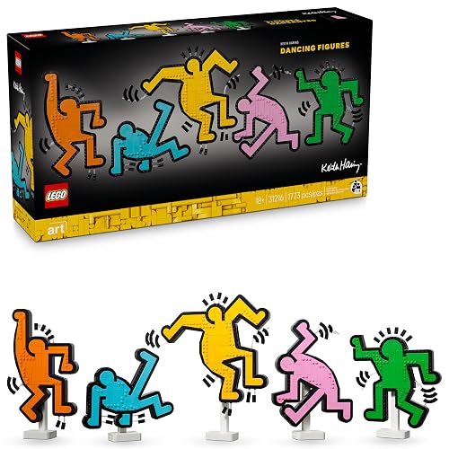LEGO Art Keith Haring: Figuras Danzantes Decoración, Set de Construcción para Adultos, Arte Mural, Regalo para Él, para Ella y para Apasionados de Las Actividades Creativas 31216