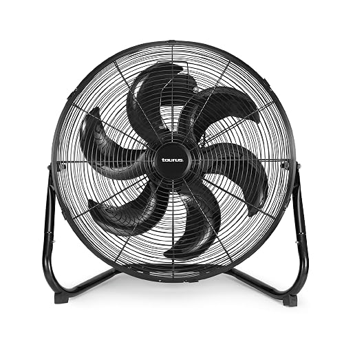 TAURUS FLASH | Circulador de Aire Metálico Industrial 20” | Motor Industrial Potente | 6 Aspas Aerodinámicas Alto Flujo y Bajo Ruido | Reja Metálica | Piso y Pared | 3 Velocidades | Garantía 5 Años