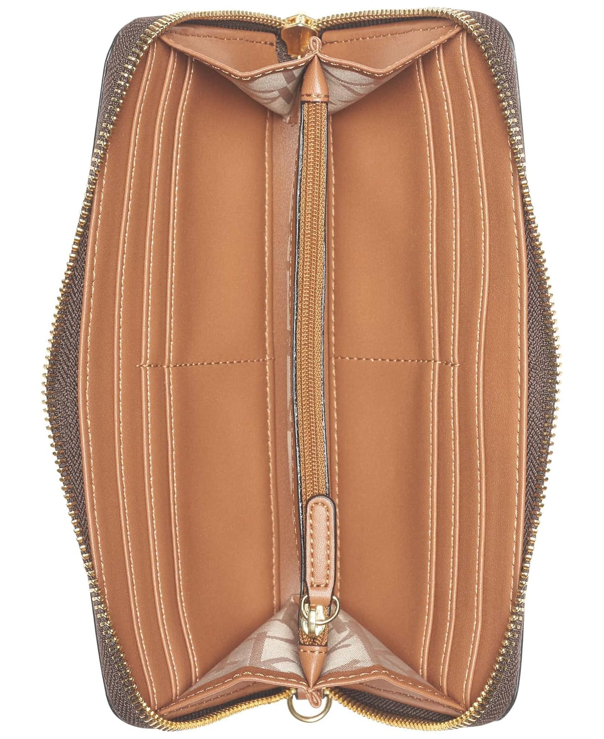 Calvin Klein Cartera Saffiano Continental con cremallera alrededor con correa para la muñeca