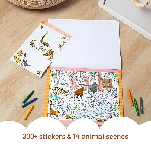 Melissa & Doug Libro de Actividades Busca y Encuentra - Animales (300 + Pegatinas, 14 Escenas a Color)