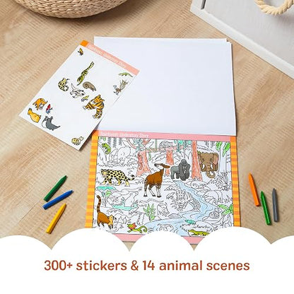 Melissa & Doug Libro de Actividades Busca y Encuentra - Animales (300 + Pegatinas, 14 Escenas a Color)