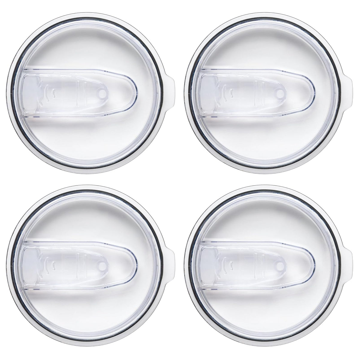 Silver Buffalo - Paquete de 4 tapas de repuesto para vaso de acero inoxidable de 40 onzas