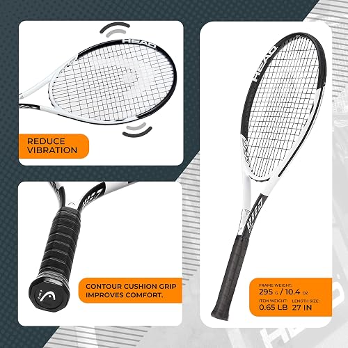 HEAD Geo Speed - Raqueta de Tenis para Adultos – Raqueta de Equilibrio de luz preencordada de 27.5 Pulgadas
