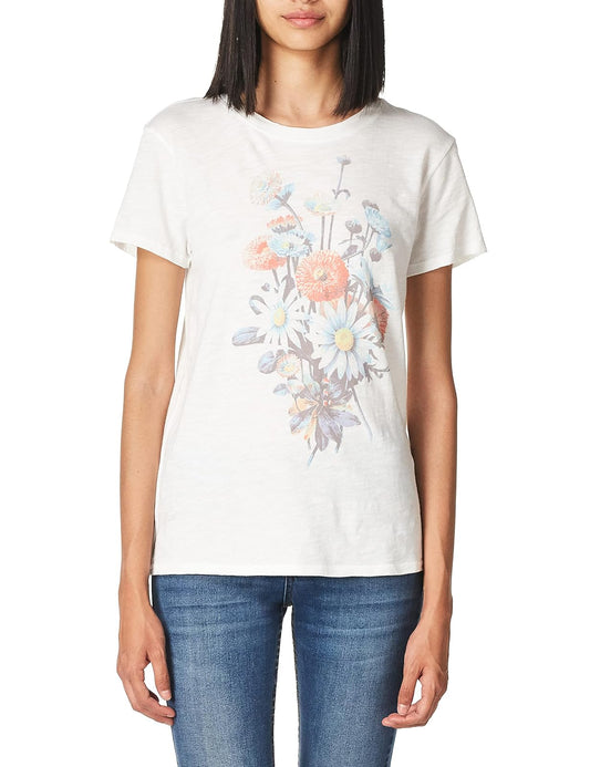 Lucky Brand Short Sleeve Crew Neck Antique Bouquet tee Camiseta Mujer