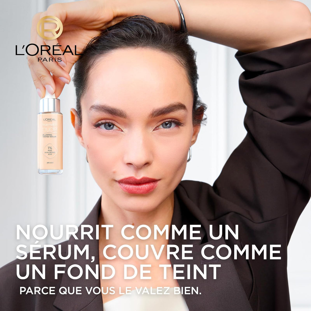 L'Oréal Paris True Match Sérum Rellenador con Color, Base de Maquillaje con Ácido Hialurónico, Hidrata la Piel al Instante, Textura Ligera, Tono 4-5 Medium, 30 ml