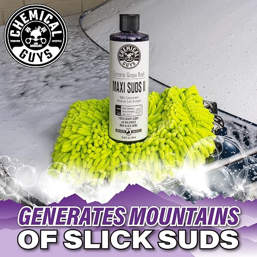 Chemical Guys CWS_1010_64SW Maxi-Suds II Jabón Espumoso para Lavado de Automóviles, Aroma de Uva, 1.89 L, Transparente
