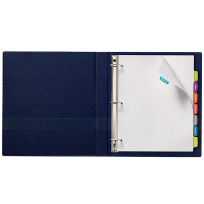 Avery - Separadores de etiquetas blancas imprimibles con pestañas grandes para carpetas de 3 anillos, 8 pestañas por juego, blanco, ideal para suministros de oficina, suministros escolares