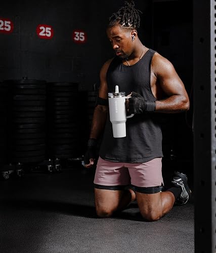 Stanley Quencher ProTour - Vaso con popote abatible con Tapa a Prueba de Fugas, 30 onzas, popote y Mango Integrados, Soporte para Vasos Compatible para Viajes, Taza de Acero Inoxidable aislada, sin