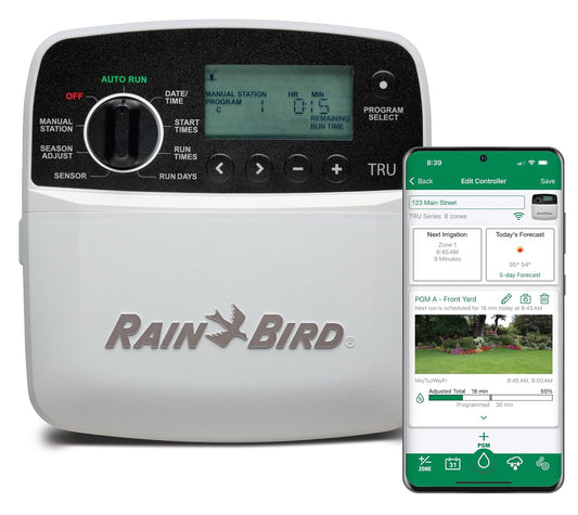 Rain Bird TRU8IW - Temporizador y módulo WiFi inteligente, driver de riego para interiores basado en programas, 8 zonas/estación
