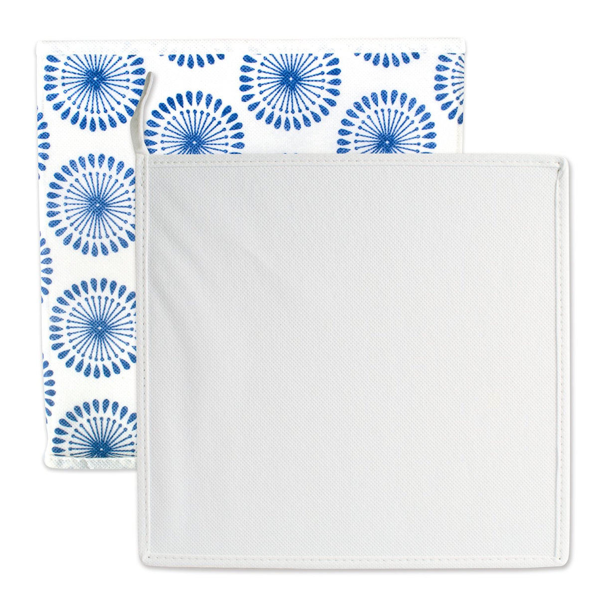 DII CAMZ35079 Papeleras de almacenamiento de tela plegables para guardería, oficinas, hogar, contenedores hechos para adaptarse a organizadores de cubos estándar, pequeños: 28 x 28 x 28 cm, Starburst Blueberry