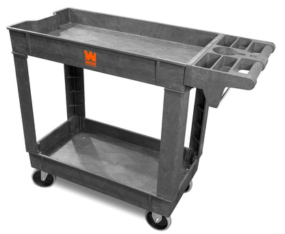 Wen 73009 Carrito de Servicio de Dos estantes de 500 Libras, Capacidad de 40 x 17 Pulgadas