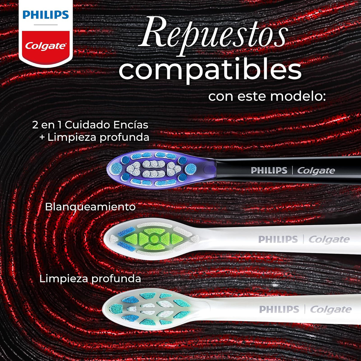 Cepillo de Dientes Eléctrico Philips Colgate SonicPro 40 2 pack | Remueve 600% Más Placa y Mejora de la Salud de las Encías, 62.000 Movimientos por Minuto, 2 Modos de Cepillado