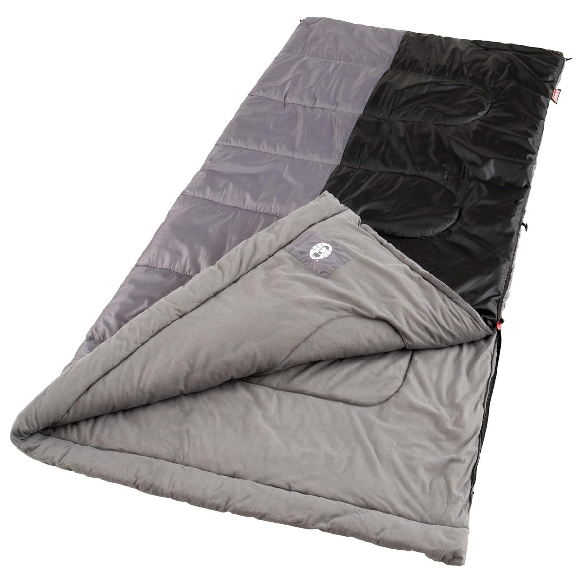 Coleman Biscayne - Saco de Dormir Grande y Alto de 10 °F, se Adapta a Adultos de hasta 6 pies y 4 Pulgadas de Alto, Cierre sin Cierre con Saco de Material Incluido, Lavable a máquina