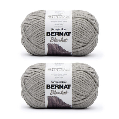 Bernat Blanket Estambre Chenille Súper Voluminoso, Paquete de 2 - Paquete de 2 - Gris pálido