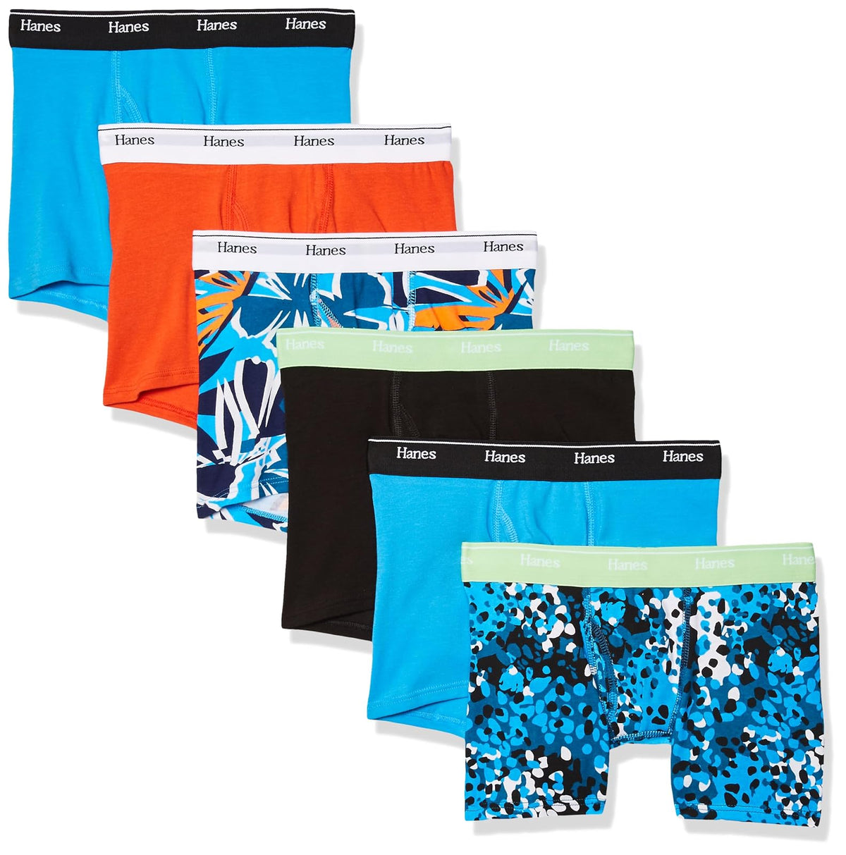 Hanes Originals - Calzoncillos Tipo Calzones para niño, Ropa Interior de algodón elástico, Surtido, Paquete de 6