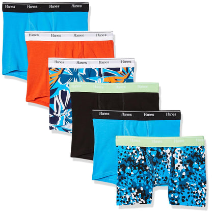 Hanes Originals - Calzoncillos Tipo Calzones para niño, Ropa Interior de algodón elástico, Surtido, Paquete de 6