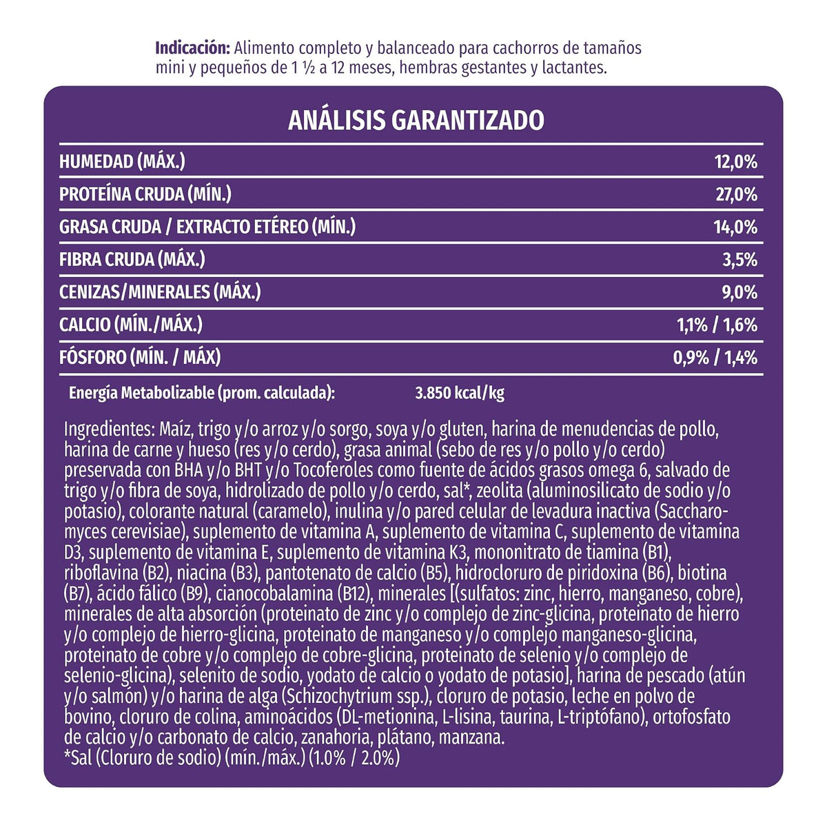 Dog Chow Purina Comida para Perro Cachorro Minis y Pequeños con Extralife 4 Kg