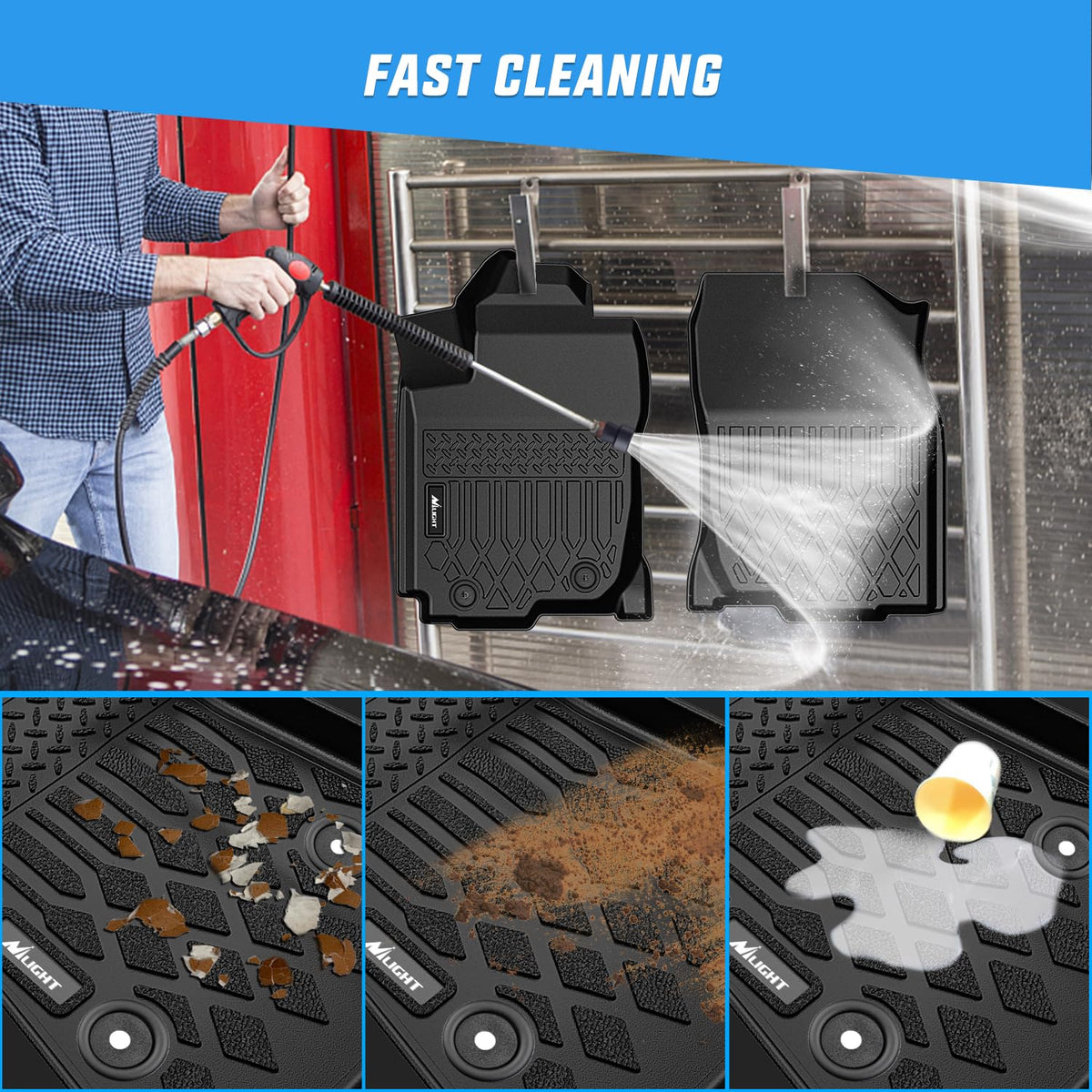 Nilight Alfombrillas para Toyota RAV4 2013 2014 2015 2016 2017 2018 | Revestimientos de piso resistentes para todo tipo de clima