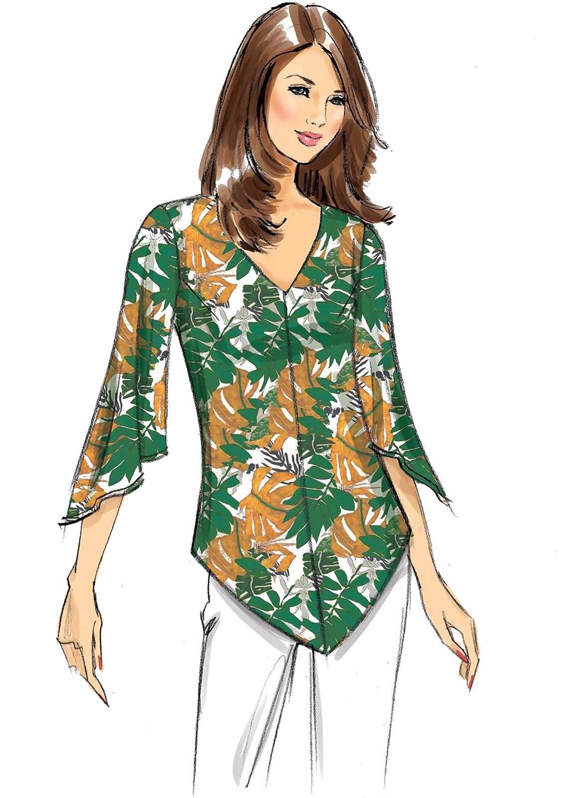 Butterick B6663E5 - Patrones de costura para blusa semiajustada para mujer, tallas 14 a 22
