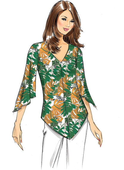Butterick B6663E5 - Patrones de costura para blusa semiajustada para mujer, tallas 14 a 22